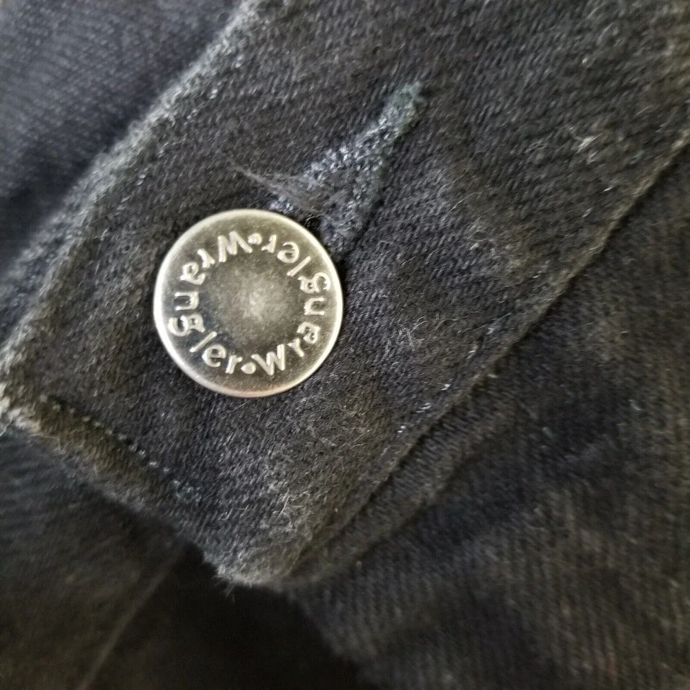 Wrangler‎ Jeans Mens Size 42 x 30 Black Denim Straight Leg 5 Pocket Ranch Work